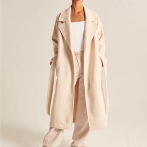 Abercrombie Ivory Blanket Coat